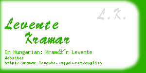 levente kramar business card